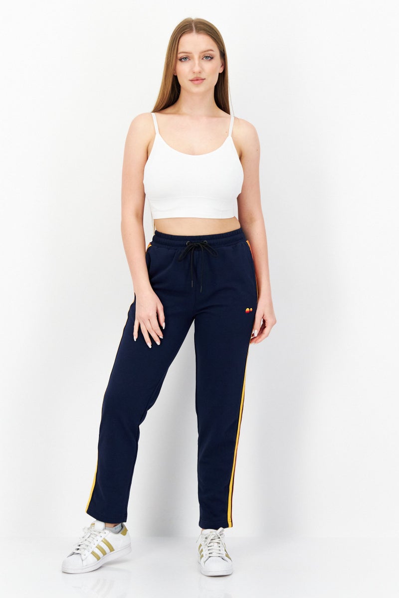 Ocean Pacific سروال رياضي مزين بشعار مطرز للنساء، أزرق داكن - Image 4